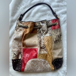 💎 EXTREMELY RARE Y2K Vintage BEBE hobo multicolor patchwork handbag 💎